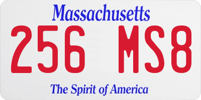 MA license plate 256MS8