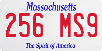 MA license plate 256MS9