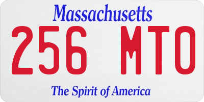 MA license plate 256MT0