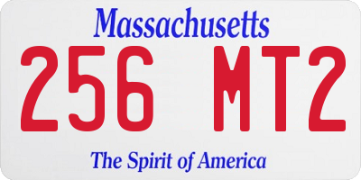 MA license plate 256MT2