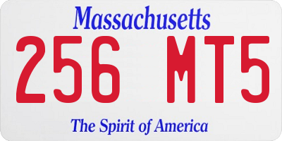 MA license plate 256MT5