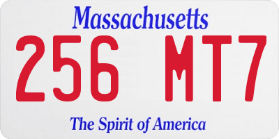 MA license plate 256MT7