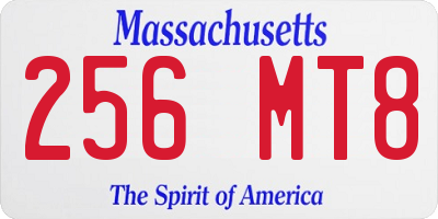 MA license plate 256MT8