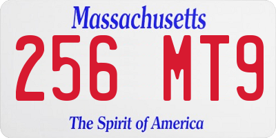 MA license plate 256MT9
