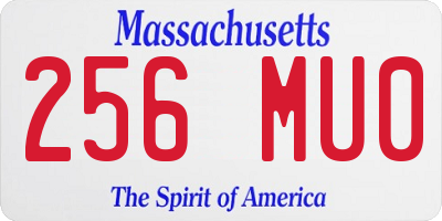 MA license plate 256MU0