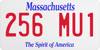MA license plate 256MU1