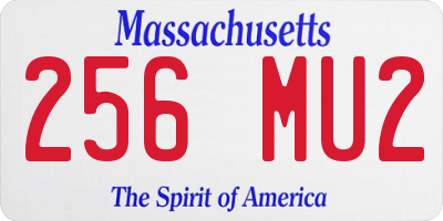 MA license plate 256MU2