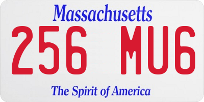 MA license plate 256MU6
