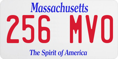 MA license plate 256MV0