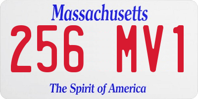 MA license plate 256MV1
