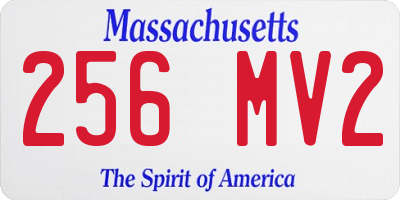 MA license plate 256MV2