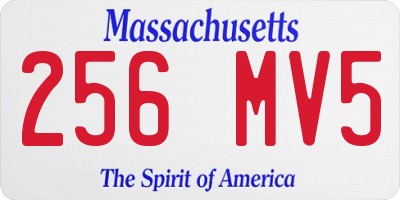 MA license plate 256MV5