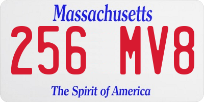 MA license plate 256MV8
