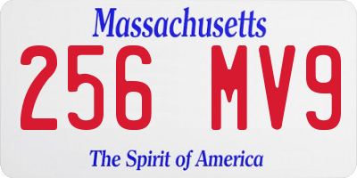 MA license plate 256MV9