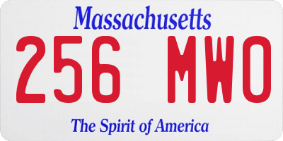 MA license plate 256MW0