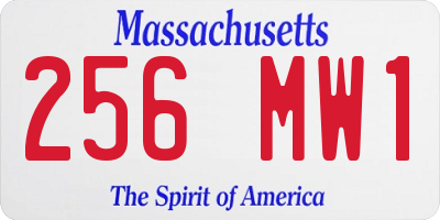 MA license plate 256MW1
