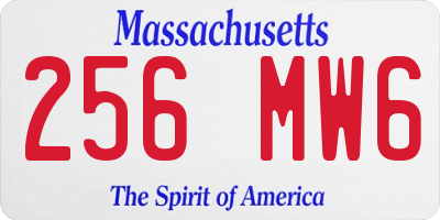 MA license plate 256MW6