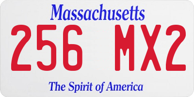 MA license plate 256MX2