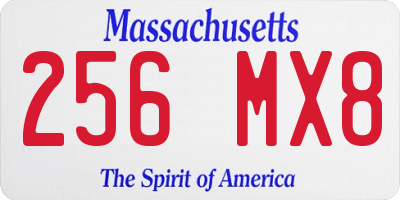 MA license plate 256MX8