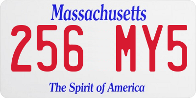 MA license plate 256MY5