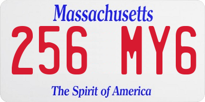 MA license plate 256MY6