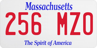 MA license plate 256MZ0