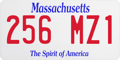 MA license plate 256MZ1