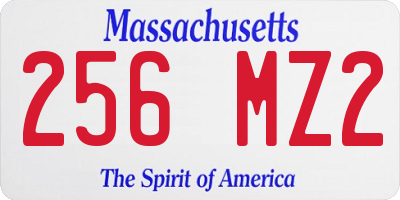 MA license plate 256MZ2