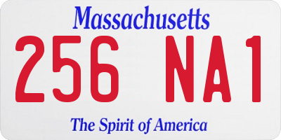 MA license plate 256NA1