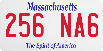 MA license plate 256NA6