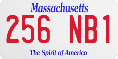 MA license plate 256NB1