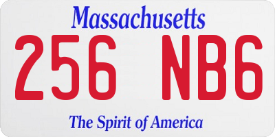 MA license plate 256NB6