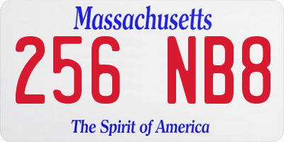 MA license plate 256NB8