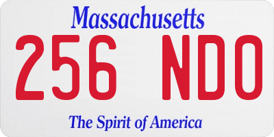 MA license plate 256ND0