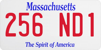 MA license plate 256ND1