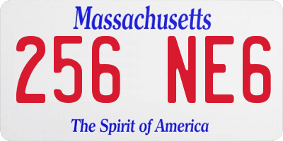 MA license plate 256NE6