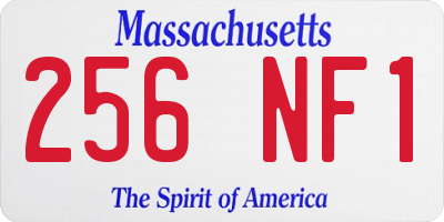 MA license plate 256NF1