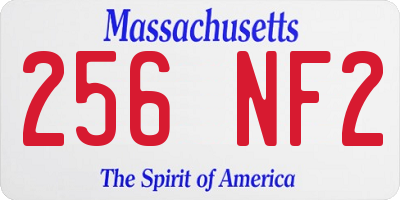 MA license plate 256NF2