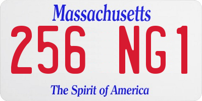 MA license plate 256NG1