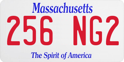 MA license plate 256NG2