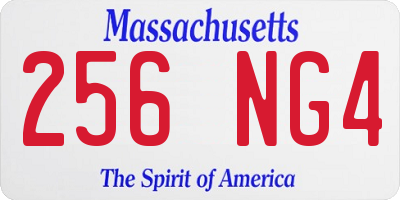 MA license plate 256NG4