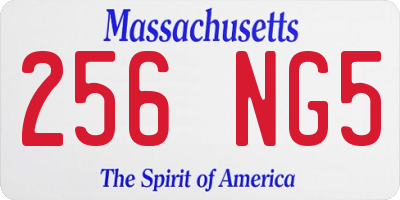 MA license plate 256NG5