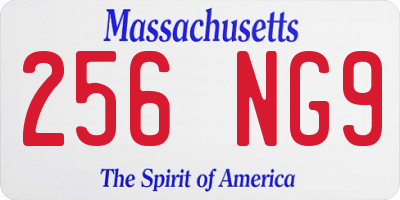 MA license plate 256NG9