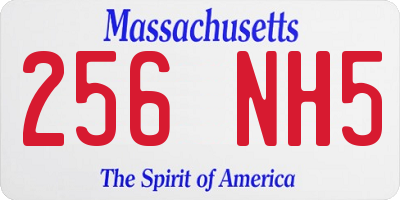 MA license plate 256NH5
