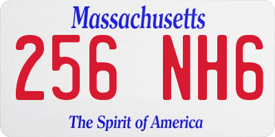 MA license plate 256NH6