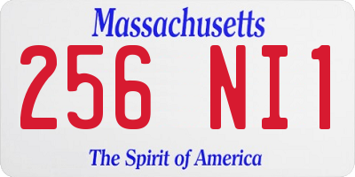 MA license plate 256NI1