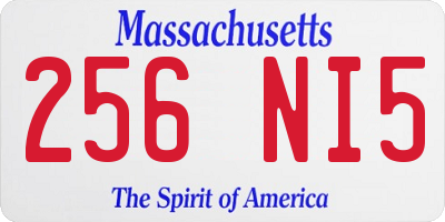 MA license plate 256NI5