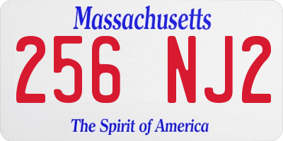MA license plate 256NJ2