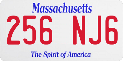 MA license plate 256NJ6
