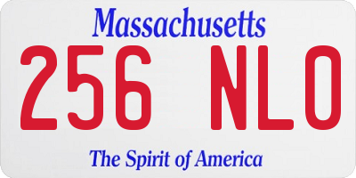 MA license plate 256NL0